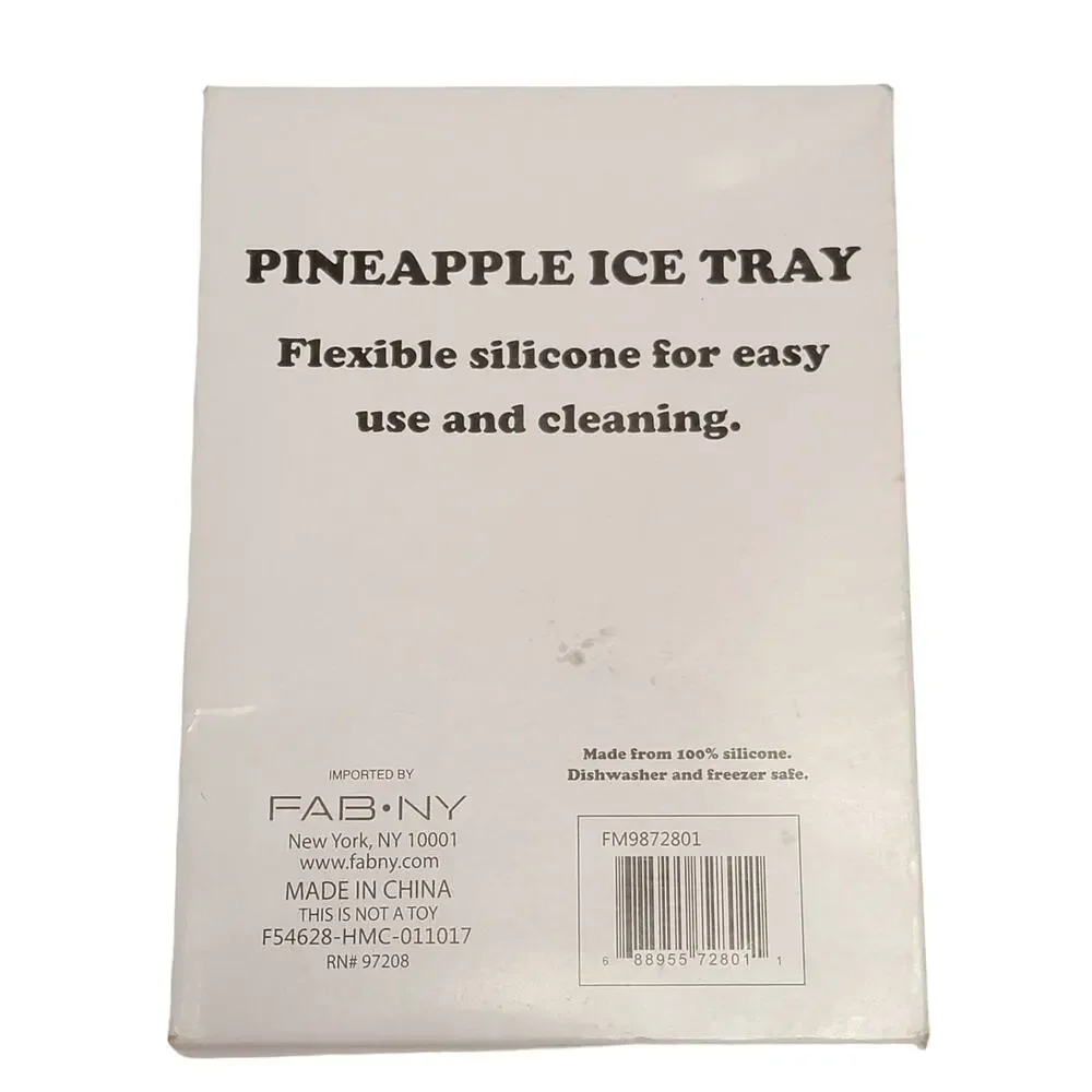 Pineapple Ice Cube‎ Mold Trays Lot of 4 Silicone Tropical Party Luau Novelty Bar